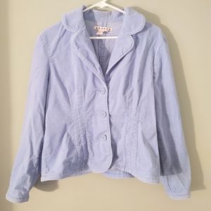AMI Baby Blue Corduroy Button Up Jacket Size Large